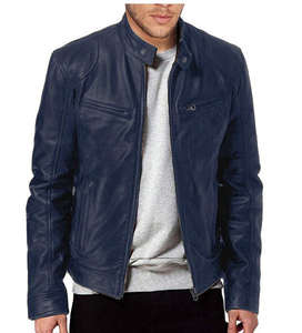 Chaqueta de Cuero Sintético para Hombre, Diseño 2025, Estilo Motero, Ajustada, Transpirable, con Cierre, de Alta Calidad - Product Image 4