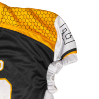 Maillot de football américain personnalisé pour homme, grande taille, manches courtes, avec impression numérique, prêt pour l'été, logo et couleurs personnalisables