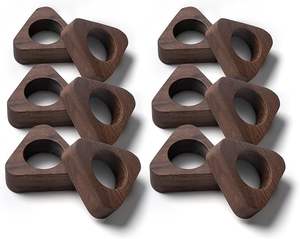 ที่ใส่แหวนผ้าเช็ดปากทำจากไม้อาเคเชียที่ทนทานเป็นมิตรกับสิ่งแวดล้อมสำหรับงานแต่งงานสุดสร้างสรรค์ - Product Image 1