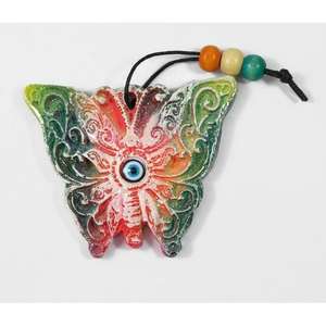 Ornement de décoration d'intérieur papillon en polyester 9x7 cm - Product Image 4