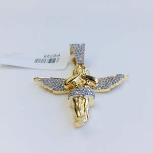 Wholesale High Quality Gold Small <b>Charm</b> Pendant New Personality Pendant 10k Yellow Gold Lab Grown Diamond - Product Image 2