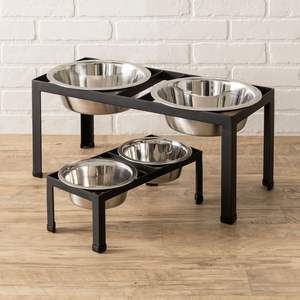 Modern Designer Metal <b>Dog</b> <b>Bowl</b> With Adjustable Height Stand For Puppies Seniors And <b>Large</b> Breed Adult <b>Dogs</b> Feeding Comfortably - Product Image 4