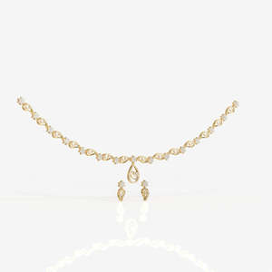 สร้อยคอแต่งงานเพชรโมอิสซาไนต์ทรงกลม ดีไซน์หรูหรา ทำจากเงินสเตอร์ลิง - Product Image 2