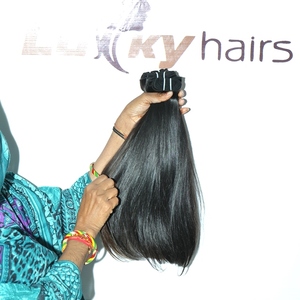 Faisceaux de cheveux humains bruts droits 100% non traités à cuticules alignées Extensions vierges pour femmes noires indiennes sans traitement chimique - Product Image 2