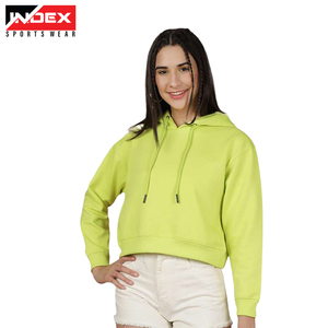 Veste de jogging Gym et extérieur avec logo personnalisé pour femmes 100% coton automne hiver sweat à capuche polaire garder au chaud pour le yoga - Product Image 6