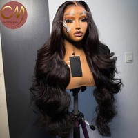 Perruque indétectable 5x5 HD Lace Frontal, noire naturelle, ondulée et soyeuse, en cheveux humains, avec nœuds pré-décolorés, pour usage quotidien
