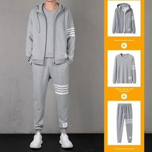 Nouvel ensemble de sport décontracté pour homme, imprimé, élégant, confortable, respirant, antistatique, léger, trois pièces - Product Image 2