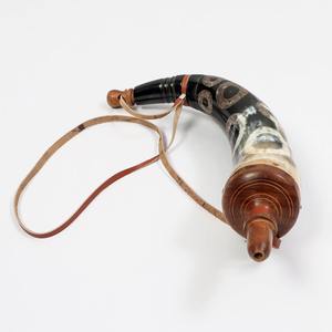 AALIYAN IMPEX Sale Corne à poudre sculptée à la main pour poudre noire Style de tir Animal pour reconstitueurs historiques - Product Image 2