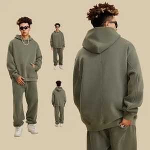 Gran peso de gran tamaño al por mayor logotipo personalizado sudaderas con capucha OEM fabricantes de alta calidad 100% algodón hombres personalizar impreso con capucha - Product Image 4