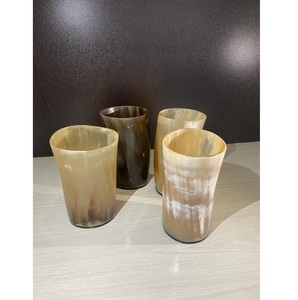 Verre à boire en corne d'animal naturel, tasse à boisson traditionnelle - Product Image 3