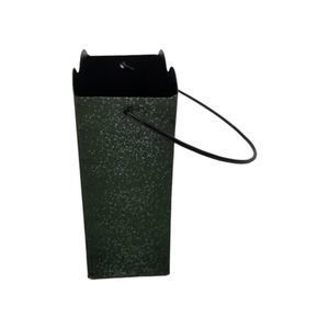 Seau de Noël en métal avec motif de Père Noël peint, pour rangement décoratif festif intérieur/extérieur saisonnier - Product Image 6