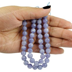 ลูกปัดแองเจิลไลท์ธรรมชาติทรงกลมขนาด 8 มม. จำนวน 45-50 เม็ด สำหรับทำเครื่องประดับ - Product Image 3
