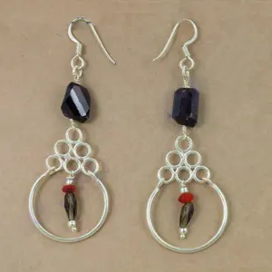 Boucles d'oreilles pendantes en argent 925 plaqué or avec perle et diamant pour femmes, cadeaux de mariage et de fête - Product Image 1