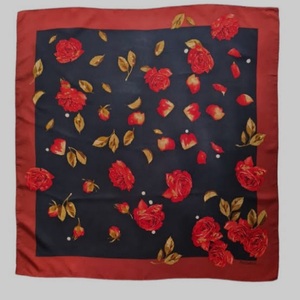 Bandana cuadrada de algodón orgánico 100% hecha a mano para mujer, pequeño estilo étnico Floral personalizado, multicolor, tamaño bajo personalizado, Verano - Product Image 3