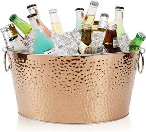 Cubos de hielo grandes de 13L, bañeras de bebidas de acero inoxidable para fiestas familiares y de negocios - Product Image 1