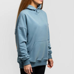 Poche avant de qualité supérieure poignets élastiques et taille vêtements d'hiver à capuche polaire pour les femmes nouveau surdimensionné pas cher prix femmes sweats à capuche surdimensionnés - Product Image 3
