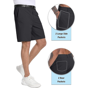 Pantalones cortos de golf para hombre de tendencia, pantalones cortos de entrenamiento elásticos, Bermudas de nuevo diseño de alta calidad para hombre con bolsillos laterales personalizados - Product Image 5