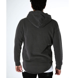 Pull doux à manches longues noir sweats à capuche pour hommes avec poche avant demande du client sweats à capuche de qualité - Product Image 5