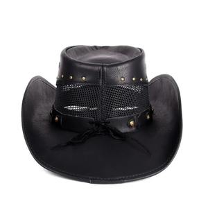 Sombrero de vaquero occidental de cuero auténtico para hombre y mujer de diseñador, gorra transpirable para el sol, Gorras Para Hombres/gorras casuales para hombre - Product Image 3