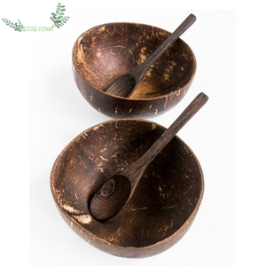 Bol à salade en coquille de noix de coco/100% bol en coquille de noix de coco unique poli naturel et cuillère à noix de coco Vietnam - Product Image 1