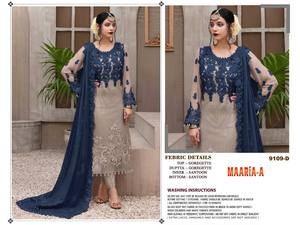 เดรสผ้าไหม georgette ชุดเดรสปักลายสุนัขจิ้งจอกสำหรับผู้หญิงสไตล์อิสลามปากีสถานที่มีคุณภาพดีที่สุด - Product Image 4