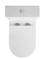 ETON ET-8380 Cuvette de toilette moderne en céramique colorée, double chasse, économie d'eau, forme carrée, évacuation en P, certifiée CE, garantie 3 ans