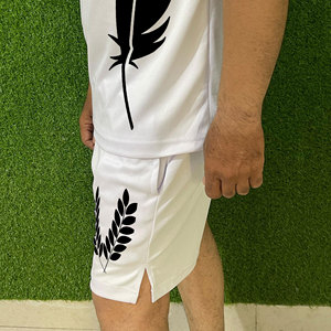Ensemble de shorts et de t-shirts pour hommes professionnels, été/automne, tenue décontractée de haute qualité, taille plus, imprimé, 100% coton respirant - Product Image 6