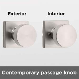<b>Door</b> Knob Satin Brass Square <b>Handle</b> for Closet & Hallway <b>Doors</b> Non <b>Locking</b> with Protection for Cleanliness and Durability - Product Image 6
