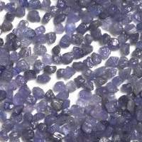 50 pièces de Tanzanite Violette à Effet Étoilé de Haute Qualité, Taillées à la Main, 4-6 MM, Brutes, Non Traitées, Gemmes Naturelles Bleues pour la Fabrication de Bijoux