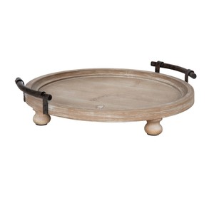 Plateau de service tendance avec poignée en métal pour les portions de fête de mariage à la maison Plats Design moderne Plateaux de service en bois Fournitures d'hôtel - Product Image 5