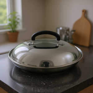 Stainless steel <b>pot</b> <b>lid</b> (24cm) PRATICA Polished chrome 010717060124 - Product Image 3