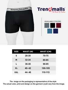 Trendmalls Men's Birla Micro Modal <b>Boxer</b> Combed Microfiber Elastane Stretch Solid <b>Boxer</b>(<b>Black</b>) - Product Image 6