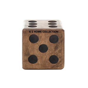 Haute tendance en bois matériel forme carrée couleur marron Sculpture moderne Art contemporain travail maison Accent - Product Image 1