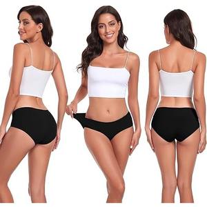 Braguitas clásicas de cobertura total para mujer, ropa interior suave, paquete de 95% algodón peinado, 5% elastano, antibacterianas, transpirables, de secado rápido - Product Image 4