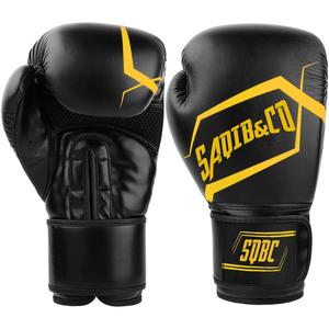 Gants de sparring professionnels à crochet et boucle, fabriqués à la main avec des gants en cuir artificiel de super qualité - Product Image 1