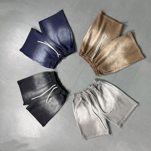 Pantalones cortos de chándal Vintage de alta calidad para hombre, 100% poliéster, verano, Terry francés, lavado ácido, estilo informal, ropa de calle informal - Product Image 6