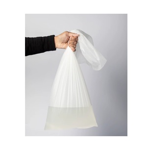 Bolsa de Verduras Biodegradable de Almidón de Maíz PLA, Bolsa de Compras Ecológica Tipo Camiseta, Bolsa de Transporte con Logotipo Personalizado, Embalaje Compostable EN13432 - Product Image 1