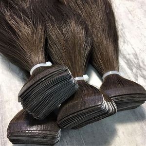 Vente en gros d'extensions de cheveux Remy vietnamiens 100% cheveux humains vierges crépus droit ruban adhésif Machine Double trame - Product Image 1