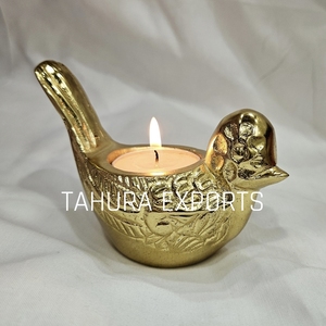 New Arrival Classic Bird Tabletop Decoration Golden <b>Tea</b> <b>Light</b> Candle Holder for <b>Christmas</b> Home Ramadan Decoration and Gifting - Product Image 1