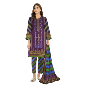 Latest Pakistani Women's Shalwar Kameez <b>Dress</b> Solid Color Woolen <b>Shawl</b> With Floral Pattern Casual Silk Party <b>Dress</b> From Pakistan - Product Image 1
