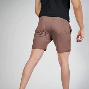 Shorts de sport pour hommes, taille mi-haute, personnalisables, avec plusieurs poches, en coton/polyester, faible MOQ - Product Image 3