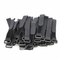Sangles de fixation réutilisables 1 x 12 pouces à crochets et boucles, attaches multi-usages pour câbles