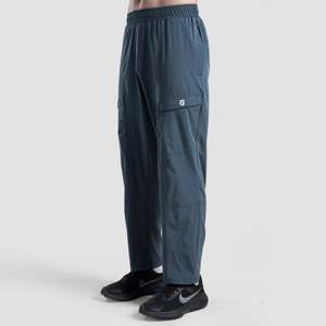 Pantalon de style streetwear Atlas gris foncé, taille XL, 100% coton avec fermetures éclair, plis et lavage coloré pour l'hiver - Product Image 3