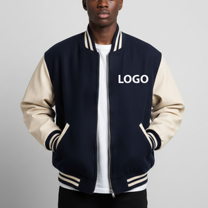 Vestes universitaires pour hommes personnalisées de qualité supérieure, gaufrées, unisexes, manches en coton, baseball, hiver, longues, en toile, imperméables, surdimensionnées - Product Image 3