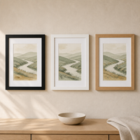 Cadre photo moderne en bois durable HuaJia, lot de 4, format A4 personnalisé, avec passe-partout, pour montage mural ou décoration de table