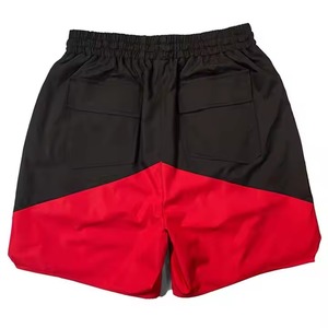 Pantalones cortos deportivos para correr con logotipo personalizado para hombre, transpirables, estilo informal, multibolsillo, bloque de Color, cordón empalmado, cremallera, ocio Suelto - Product Image 4