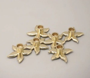 Stunning Golden Floral Candle Holder Ideal For Living <b>Bedroom</b> Dining Table And Centerpiece Decoration - Product Image 3