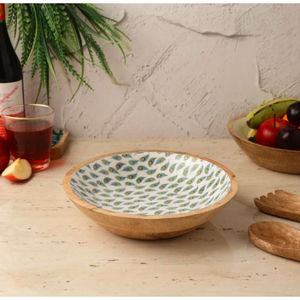 Tazón de madera para servir ensalada hecho a mano de forma redonda de calidad de lujo, diseño estándar, tazón grande moderno clásico para el hogar y la cocina - Product Image 5