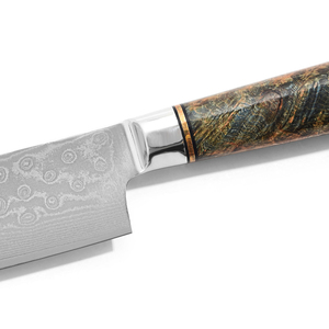 มีดทำครัวเหล็กดามัสกัสด้ามไม้มีใบมีดเชฟคาร์บอนสูงทำตามสั่ง - Product Image 4