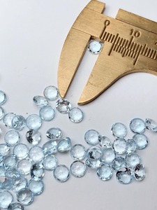 Topacio Azul Natural de Grado AAA de 5 mm, Gemas Sueltas con Corte Brillante Facetado para Joyería, Azul Cielo, Certificado por Terceros, Mehrajudin - Product Image 5
